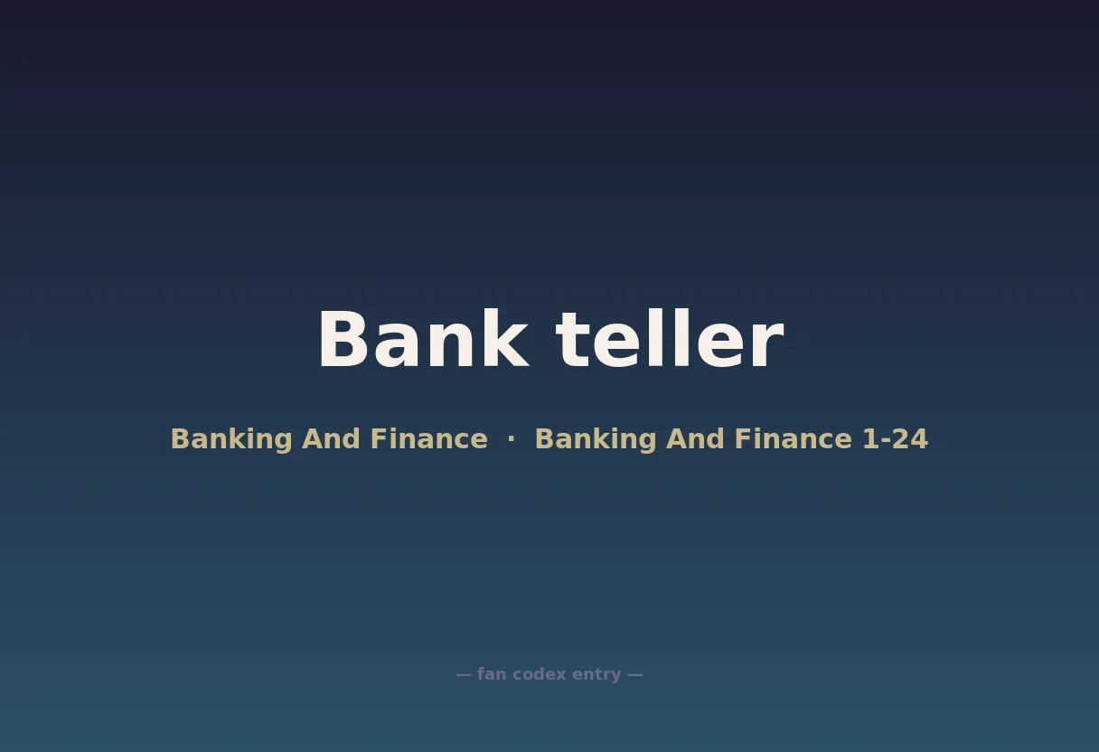 Bank teller