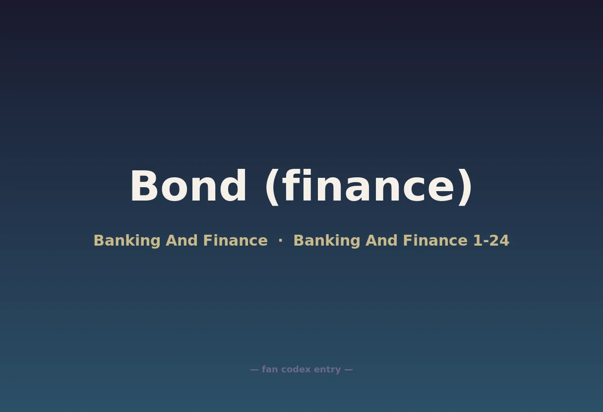 Bond (finance)