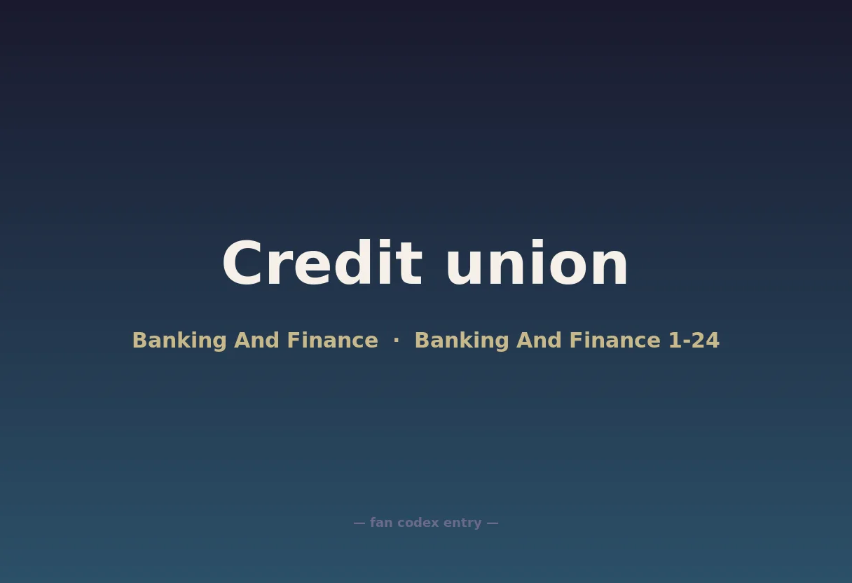 Credit union