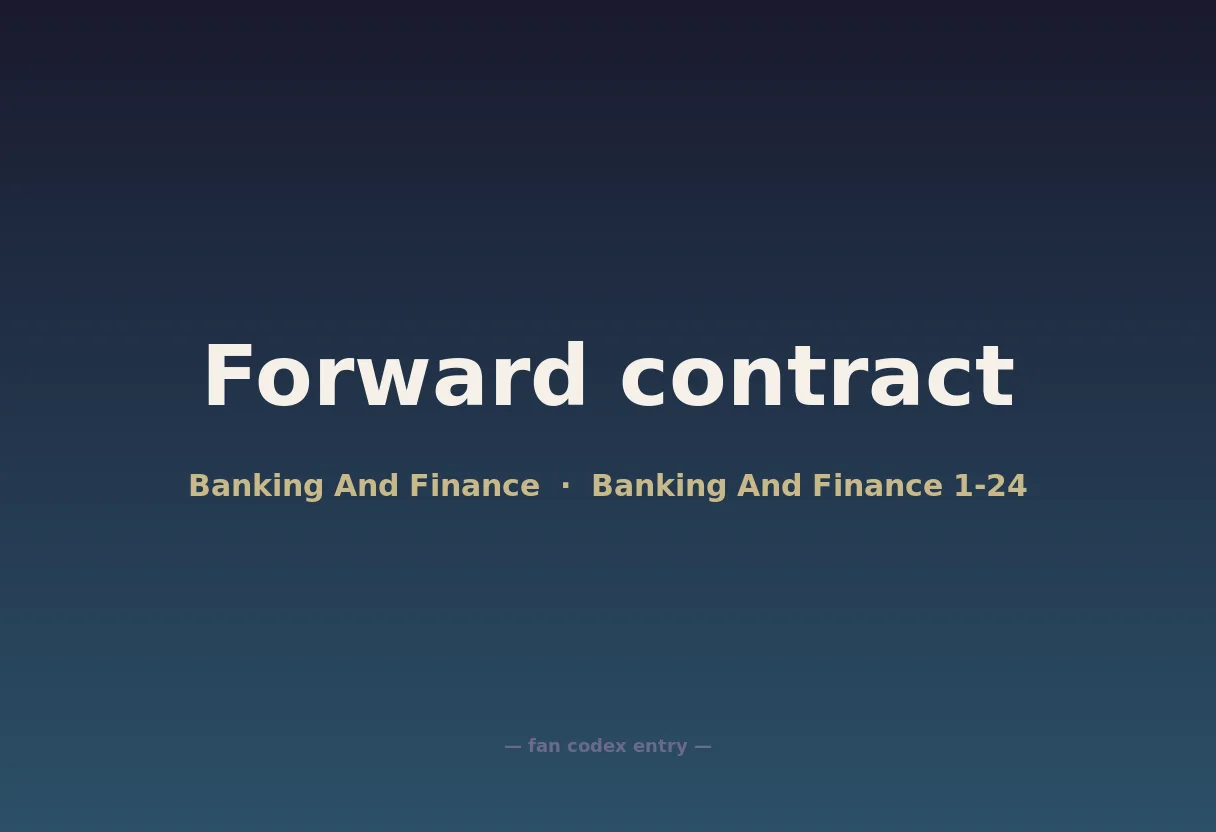 Forward contract